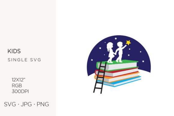 Book, Kids and Stars: Vector Art for Creators