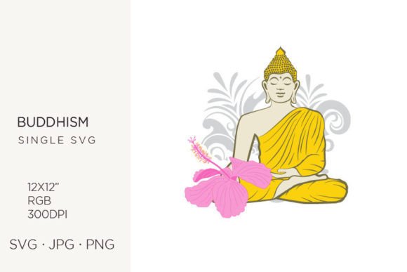 Bringing Serenity to Design: Creative Applications for Tropical Branches and Buddha Clipart