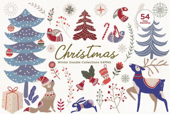 Christmas Doodle PNG Collection