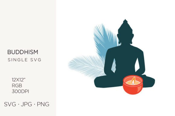Designing Serenity: A Guide to Buddha with Candle Vector Art for Creative Projects