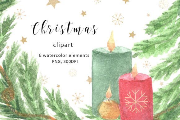 Elevate Your Holiday Designs with Hand-Painted Christmas Watercolor Clipart