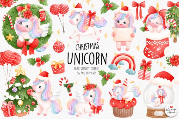 Elevating Holiday Brand Narratives with Premium Christmas Unicorn Clipart