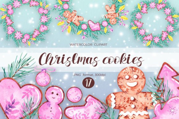 Elevating Holiday Designs with Premium Watercolor Christmas Cookies PNG Assets