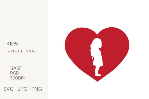 Evaluating the Baby Girl Inside Huge Red Heart Vector Asset for Professional Design Work