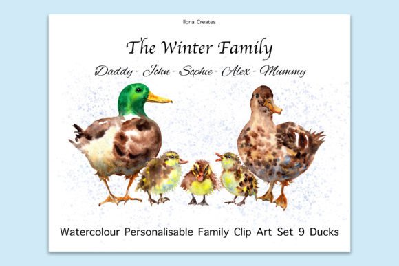 Personalised Duck Family Clip Art: A Creative Toolkit