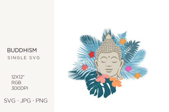 Tropical Buddha: Vibrant Vector Art for Modern Creators