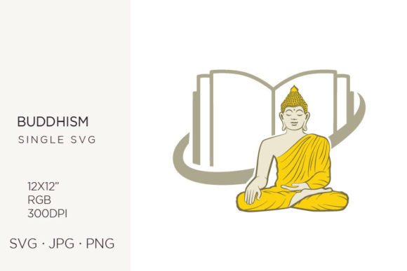 Unlocking Creativity: The Power of Buddha and Book Vector Clipart for Modern Design Projects